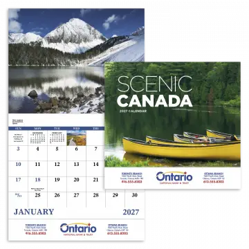 Scenic Canada Appointment Wall Calendar - Stapled
